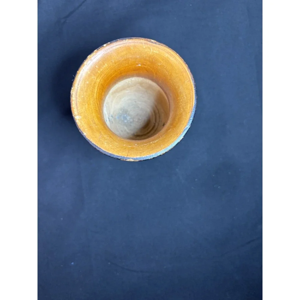hand-carved wooden‎ vase